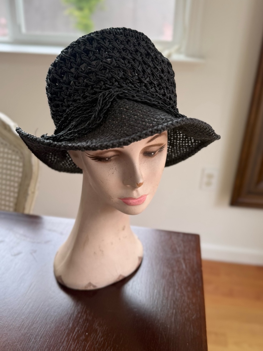 Classic Black Crochet Sun Hat - Women Accessories